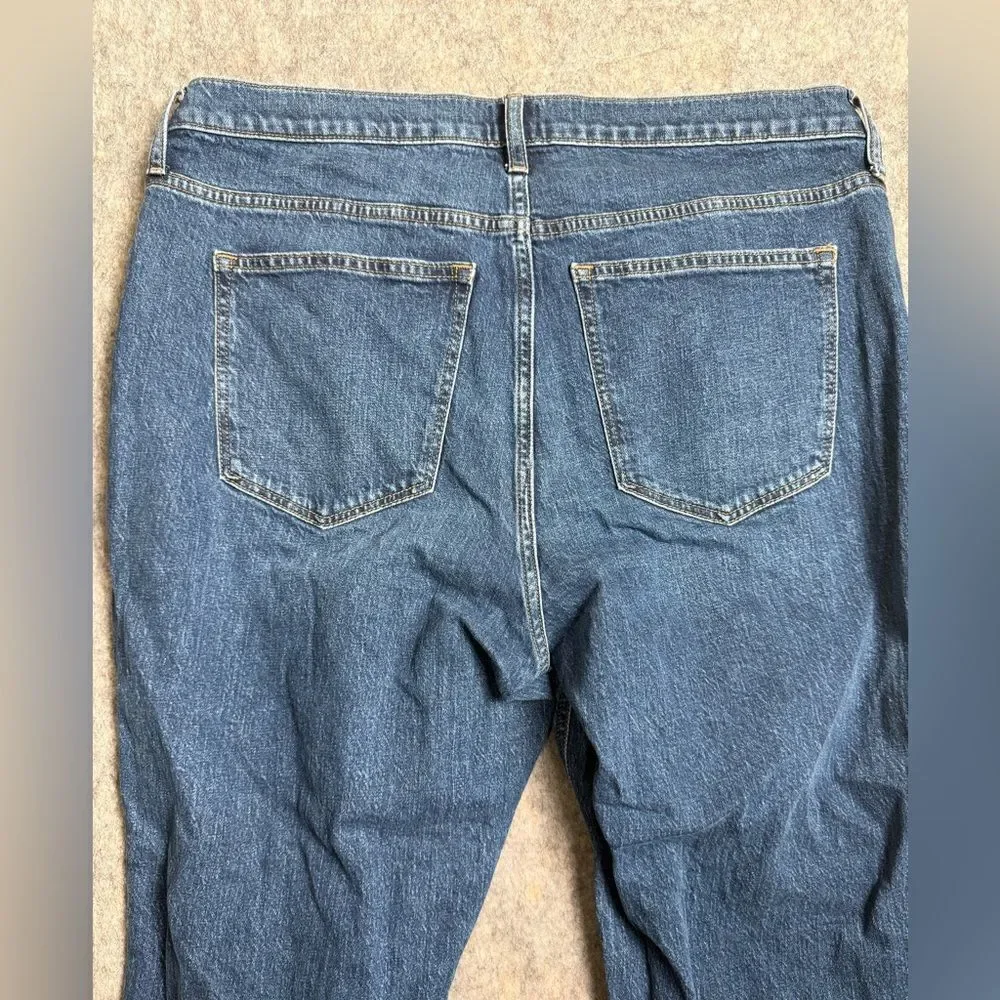 J.Crew Cropped Jeans Womens 32 Blue Denim Medium Wash Cotton Flared Leg Mid-Rise